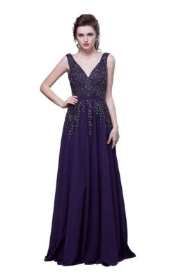 Jadore J13064 Dress -THE DRESS WARE HOUSE J13064 Plum ee1402bf 8183 46e6 80e4 413121a9b48f
