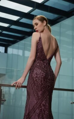 Jadore J19011 Dress -THE DRESS WARE HOUSE J19011 Wine 2 983350