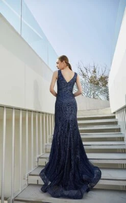 Jadore J19012 Dress -THE DRESS WARE HOUSE J19012 Navy 2 521432