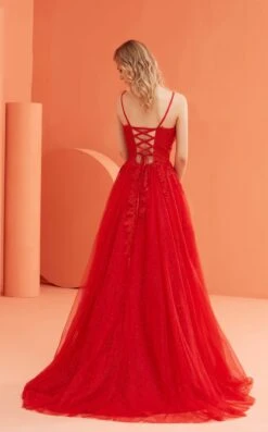 Jadore J22022 Dress -THE DRESS WARE HOUSE J22022 Red 2