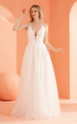 Jadore J22042 Dress -THE DRESS WARE HOUSE J22042 Ivory 1 a27f3c52 0d57 47d9 8ea8 4458ea61c7c9