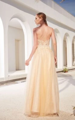 Jadore JM104 Dress -THE DRESS WARE HOUSE JM104 Champagne 2 ac30ce59 b7b8 488e b014 f05af1380c18