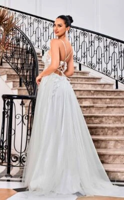 Jadore J24001 Dress -THE DRESS WARE HOUSE Jadore J24001 Ivory 2