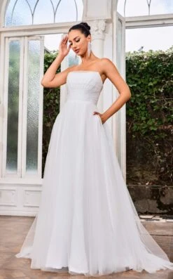 Jadore J24004 Dress -THE DRESS WARE HOUSE Jadore J24004 Ivory 1