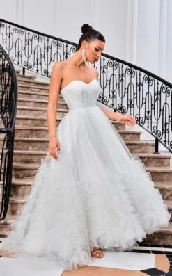 Jadore J24012 Dress -THE DRESS WARE HOUSE Jadore J24012 Ivory 2