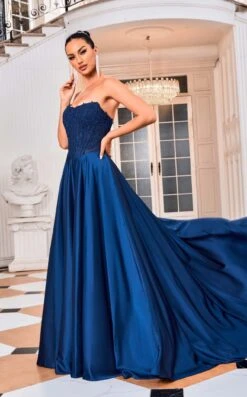 Jadore J24015 Dress -THE DRESS WARE HOUSE Jadore J24015 Navy 2