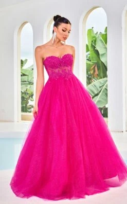 Jadore J24016 Dress -THE DRESS WARE HOUSE Jadore J24016 Hot Pink 1