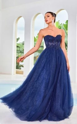 Jadore J24016 Dress -THE DRESS WARE HOUSE Jadore J24016 Navy 2