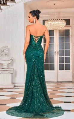 Jadore J24021 Dress -THE DRESS WARE HOUSE Jadore J24021 Emerald 2