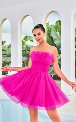 Jadore J24072 Dress -THE DRESS WARE HOUSE Jadore J24072 Magenta 2