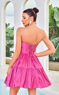 Jadore J24077 Dress -THE DRESS WARE HOUSE Jadore J24077 Hot Pink 2