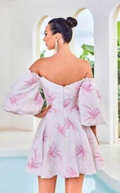 Jadore J24095 Dress -THE DRESS WARE HOUSE Jadore J24095 Pink Print 3