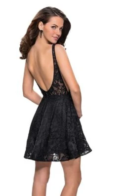 La Femme 26616 Dress -THE DRESS WARE HOUSE La Femme 26616 Black B