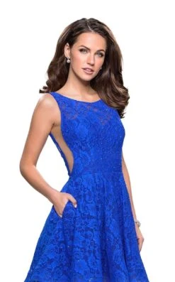 La Femme 26616 Dress -THE DRESS WARE HOUSE La Femme 26616 ElectricBlue F3 zoom