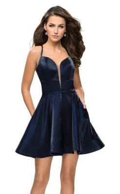 La Femme 26659 Dress -THE DRESS WARE HOUSE La Femme 26659 Navy F