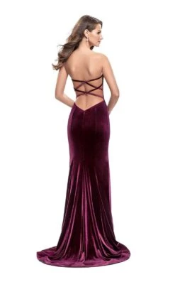 La Femme 25158 Dress -THE DRESS WARE HOUSE La femme 25158 Wine B