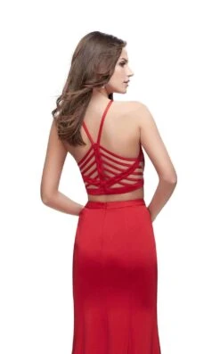 La Femme 25220 Dress -THE DRESS WARE HOUSE La femme 25220 Red B zoom