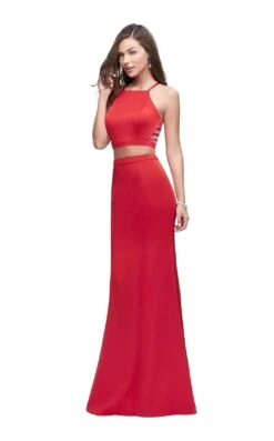 La Femme 25220 Dress -THE DRESS WARE HOUSE La femme 25220 Red F