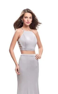La Femme 25220 Dress -THE DRESS WARE HOUSE La femme 25220 Silver F zoom