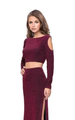 La Femme 25256 Dress -THE DRESS WARE HOUSE La femme 25256 Fuchsia F zoom