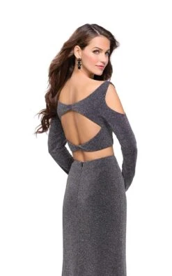 La Femme 25256 Dress -THE DRESS WARE HOUSE La femme 25256 Silver B zoom