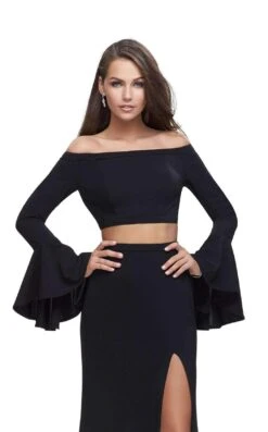 La Femme 25261 Dress 14 La Femme 25261 Dress -THE DRESS WARE HOUSE La femme 25261 Black F2 zoom