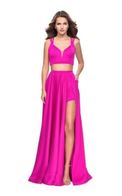 La Femme 25288 Dress -THE DRESS WARE HOUSE La femme 25288 HotPink F