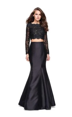 La Femme 25324 Dress -THE DRESS WARE HOUSE La femme 25324 Black F