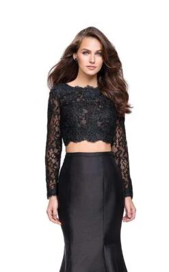 La Femme 25324 Dress -THE DRESS WARE HOUSE La femme 25324 Black F zoom