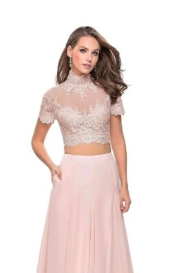 La Femme 25401 Dress -THE DRESS WARE HOUSE La femme 25401 Blush F zoom