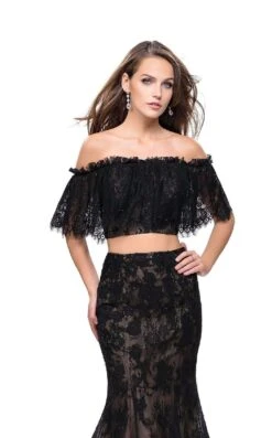 La Femme 25417 Dress -THE DRESS WARE HOUSE La femme 25417 Black F zoom