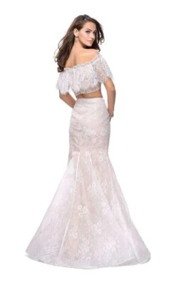 La Femme 25417 Dress -THE DRESS WARE HOUSE La femme 25417 White B