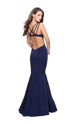 La Femme 25485 Dress -THE DRESS WARE HOUSE La femme 25485 Navy B