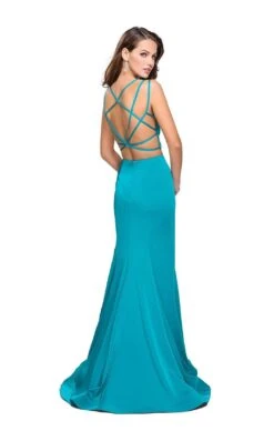 La Femme 25553 Dress -THE DRESS WARE HOUSE La femme 25553 Aquamarine B