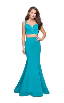 La Femme 25553 Dress -THE DRESS WARE HOUSE La femme 25553 Aquamarine F