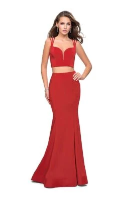 La Femme 25553 Dress -THE DRESS WARE HOUSE La femme 25553 Red F