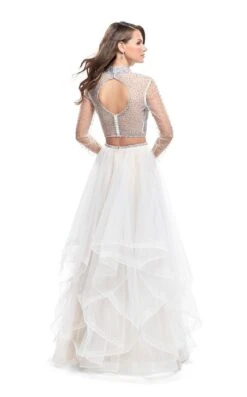 La Femme 25555 Dress -THE DRESS WARE HOUSE La femme 25555 White B