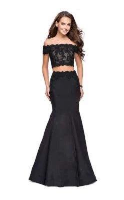 La Femme 25583 Dress -THE DRESS WARE HOUSE La femme 25583 Black F