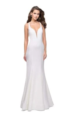La Femme 25594 Dress -THE DRESS WARE HOUSE La femme 25594 White F