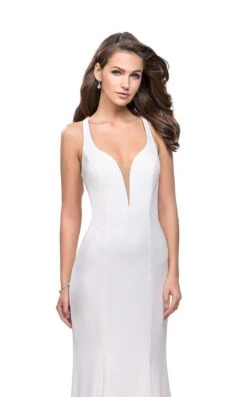 La Femme 25594 Dress -THE DRESS WARE HOUSE La femme 25594 White F zoom