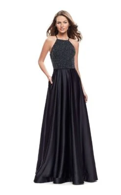 La Femme 25601 Dress -THE DRESS WARE HOUSE La femme 25601 Black F