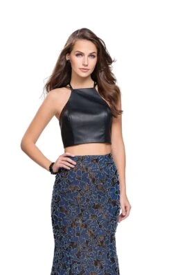 La Femme 25602 Dress -THE DRESS WARE HOUSE La femme 25602 BlueMulti F zoom