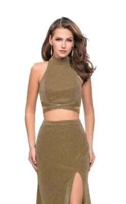 La Femme 25604 Dress 20 La Femme 25604 Dress -THE DRESS WARE HOUSE La femme 25604 Gold F zoom