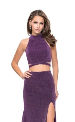 La Femme 25604 Dress 18 La Femme 25604 Dress -THE DRESS WARE HOUSE La femme 25604 LightPurple F zoom