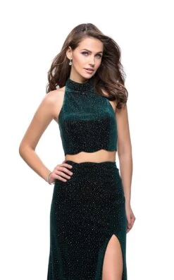La Femme 25667 Dress -THE DRESS WARE HOUSE La femme 25667 ForestGreen F zoom