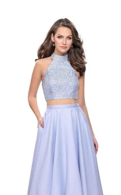 La Femme 25705 Dress -THE DRESS WARE HOUSE La femme 25705 CloudBlue F zoom