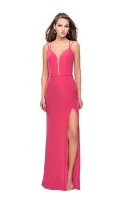 La Femme 25725 Dress -THE DRESS WARE HOUSE La femme 25725 HotCoral F