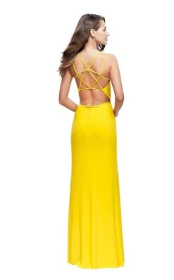La Femme 25725 Dress -THE DRESS WARE HOUSE La femme 25725 Yellow B