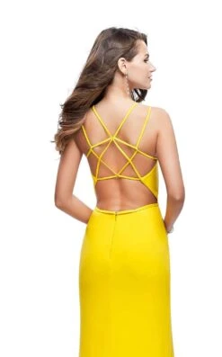 La Femme 25725 Dress -THE DRESS WARE HOUSE La femme 25725 Yellow B zoom