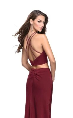 La Femme 25731 Dress 13 La Femme 25731 Dress -THE DRESS WARE HOUSE La femme 25731 Burgundy B zoom